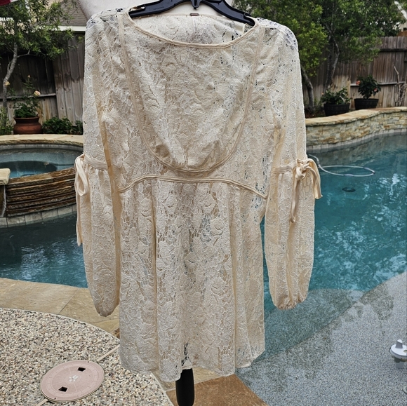 Nwot Free people OB725148 Long Sleeve Rubi Lace  Dress Ivory  xs - Picture 15 of 16